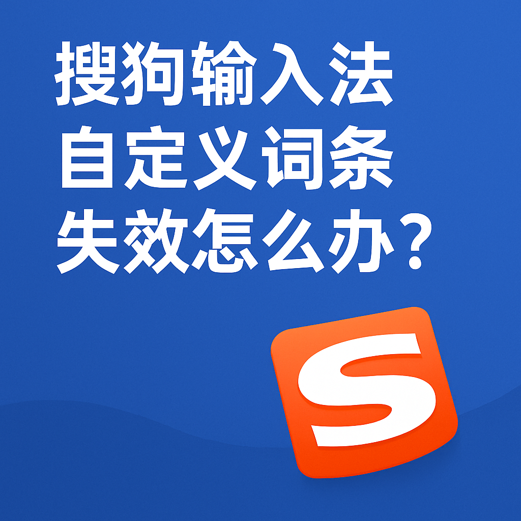 词库丢失怎么办？搜狗输入法数据备份与恢复方法