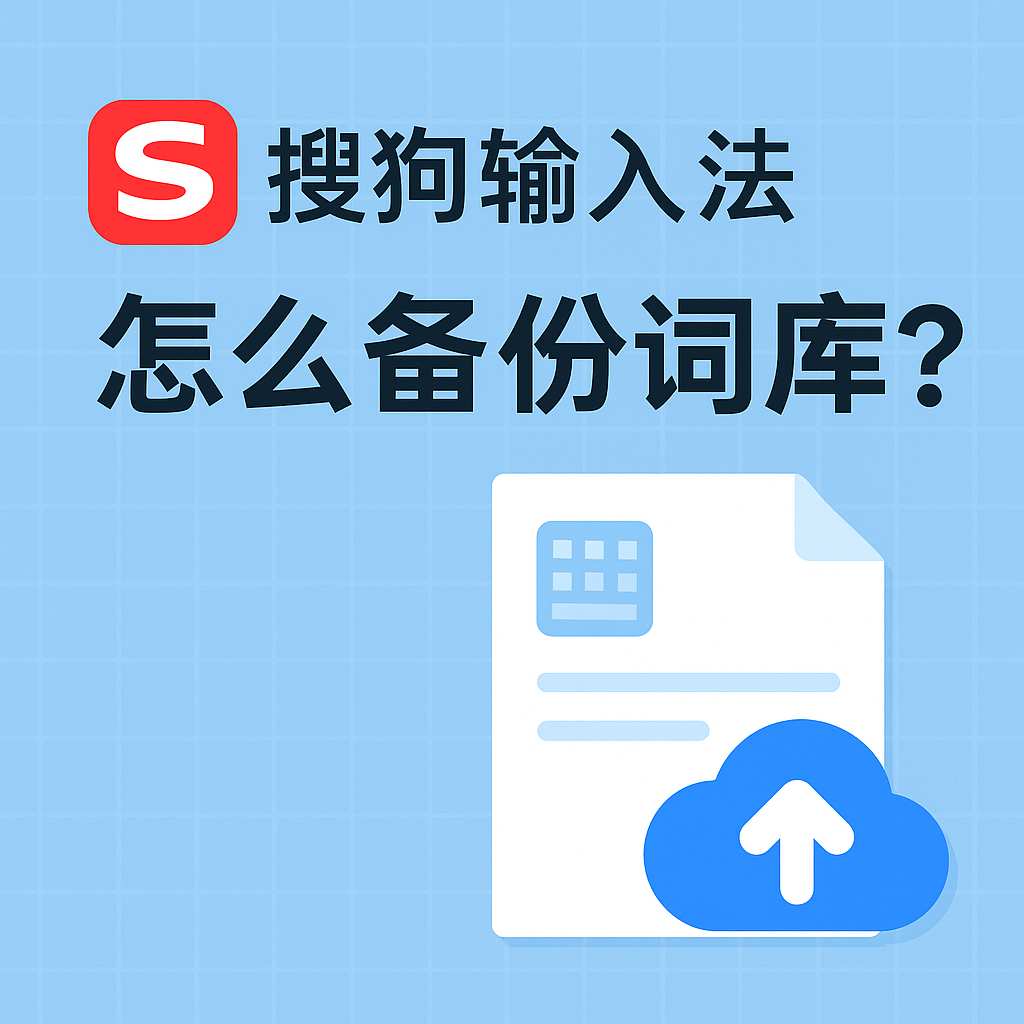 搜狗输入法词库丢失怎么办？备份与恢复完整流程